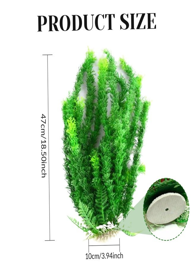 نباتات أحواض السمك Ngbbby، مقاس 18.5 × 4، نباتات اصطناعية واقعية لأحواض السمك، سهلة التركيب، قليلة الصيانة، ديكورات لأحواض السمك - Image 5